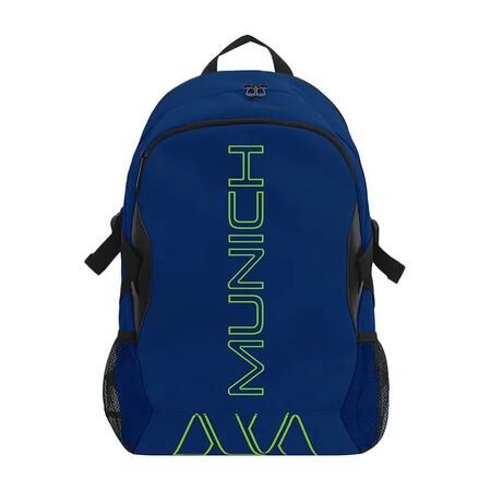Mochila Deportiva Munich Brasilia Gran Capacidad Reforzada  Azul Liso