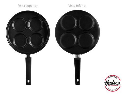 Sartén Aluminio Para Huevos 4 En 1 Hudson Negro - Vista 4
