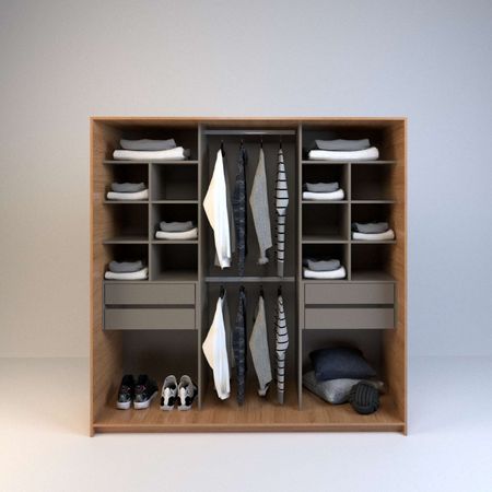 Vestidor 1,80m 4 Cajones Olmo Gris