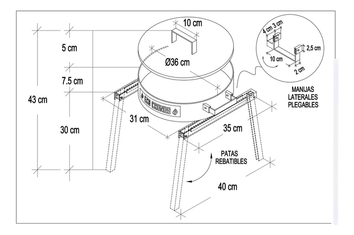 Disco De Arado Para Cocinar Con Tapa Eco Cronos Modelo Terra - Vista 3