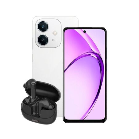 Combo Oppo A60 8+256GB White + Auriculares TWS Dekkin Negro