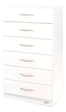 Cajonera Chiffonier 6 Cajones Platinum Blanco Veteado
