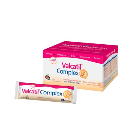 Valcatil Complex D3 Piel Cabello y Uñas Sticks x15 Unidades