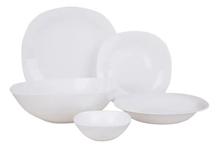 Set De Vajilla 25 Piezas Varese Vidrio Utile Cuadrado