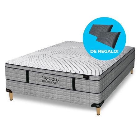 Colchon Sommier King Koil 120 Gold Luxury Pocket Resortes 140X190