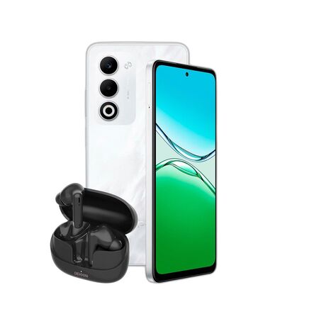 Combo Oppo A5 4G 4+256GB Blanco + Auriculares TWS Dekkin Negro