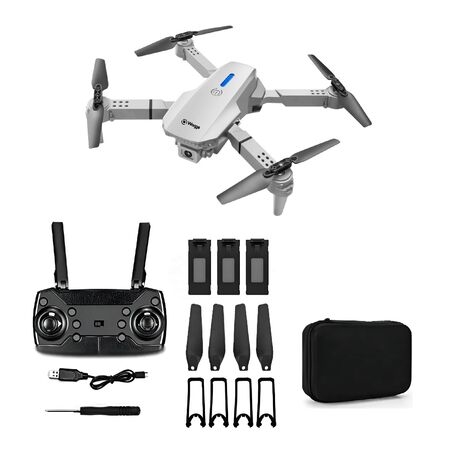 Drone Mini con Cámara HD WAGGS 2 Baterías Recargables Gris