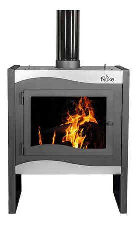 Salamandra Estufa Ñuke Wichi 70 Plata 13000 Kca/h  130 M2