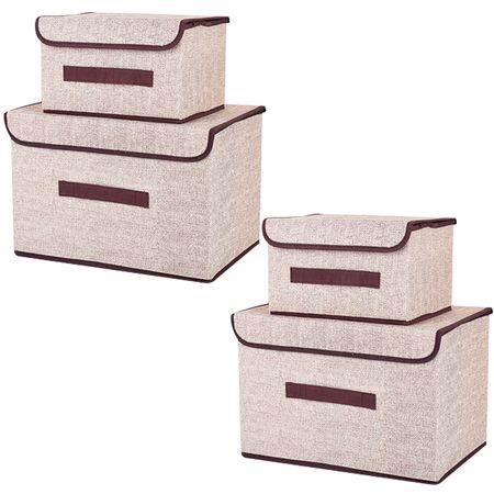 Set x4 Cajas de Tela Gadnic Canasto Organizador