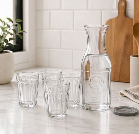 Pack 4 vasos + Botellon con tapa