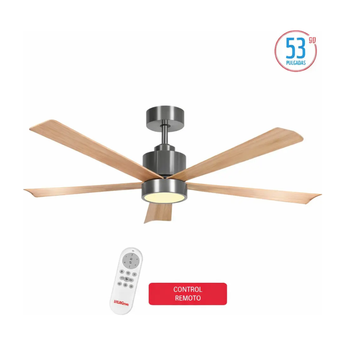 Ventilador Techo C/luz Led Y Control Liliana Vthm935r 6 Vel - Vista 2
