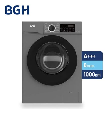 Lavarropas Bgh Inverter Carga Frontal 6kg Bwfe06s24ar Color Gris oscuro