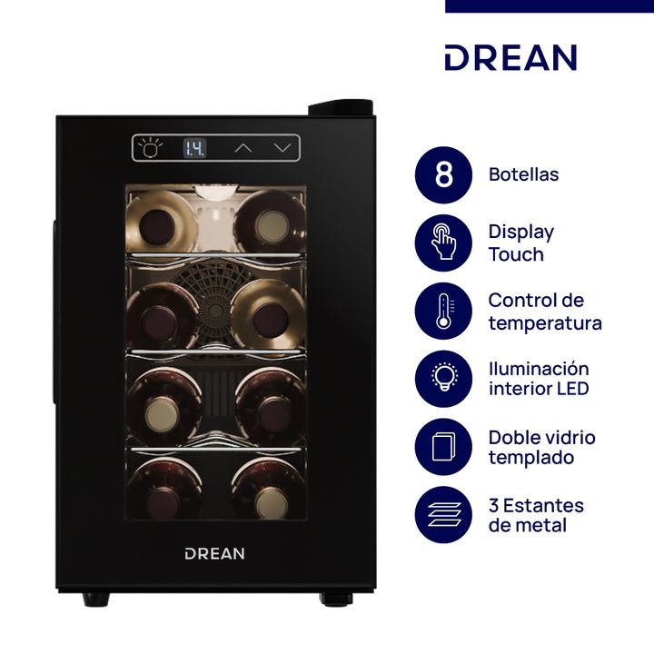 Cava de vino para 8 botellas Negro Drean CVDR08CN0 - Vista 1