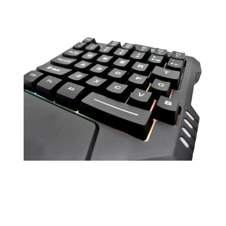 TECLADO NISUTA GAMER RGB ONE HAND (C:NEGRO NSKBG35) - Vista 2