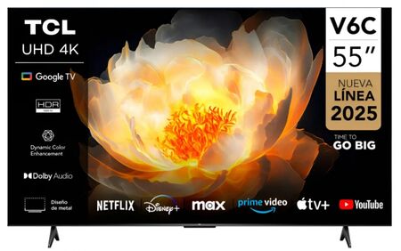TV Tcl 55 Smart 4K UHD Google TV HDR10 55V6C