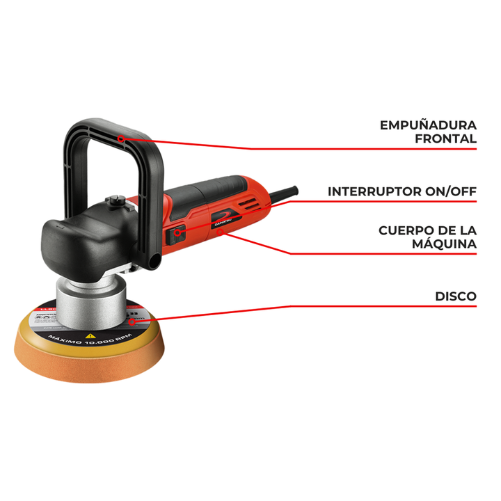 Lustralijadora pulidora Rotorbital 800w DAIHATSU - Vista 4