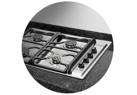 Anafe a gas LONGVIE A6600XF 60cm acero inox rejilla fundicion A+