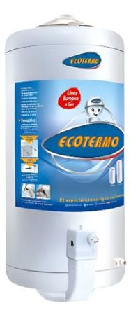 Termotanque Gas Natural Ecotermo 80L Conexión Superior Blanco