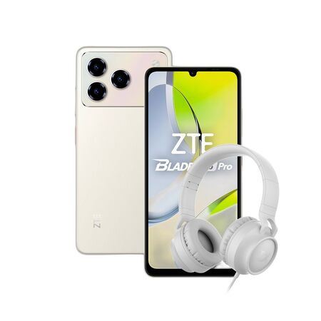 Combo ZTE A56 Pro 4+128GB Gold + Auriculares Dekkin Vincha USB-C