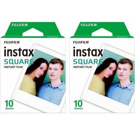 Pack 2 Films Fujifilm Instax Square White 20 Fotos