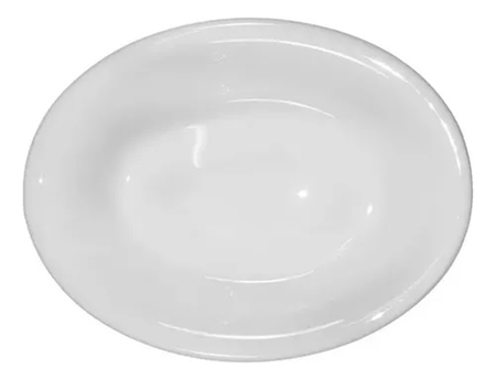 Fuente Honda 23 Cm 700 Ml Porcelana Schmidt Blanco Fuente