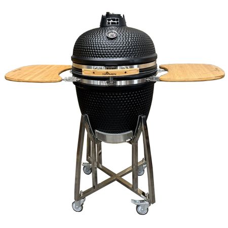 Kamado ceramico Tromen 21 Negro Mate - Horno Ceramico - Parrilla