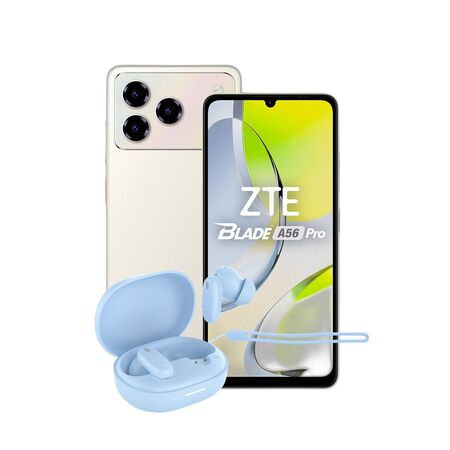 Combo ZTE A56 Pro 4+128GB Gold + Auriculares Dekkin TWS FlowBuds