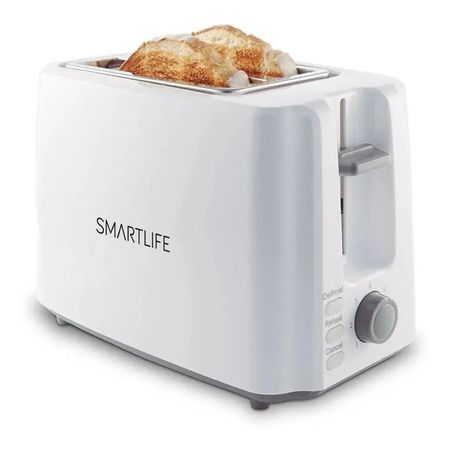 Tostadora Electrica Smartlife Doble Ranura Con 6 Niveles Color Blanco