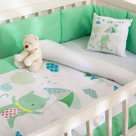 Acolchado Casablanca Cuna Estampado Verde