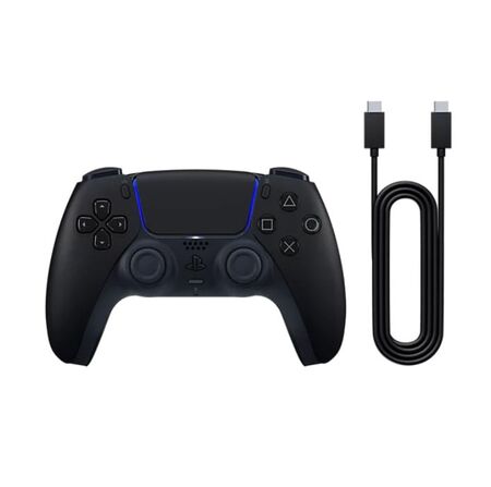 Joystick Ps5 Inálambrico Dualsense Midnight Black & Cable USB para PC