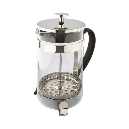 Cafetera Hudson Émbolo F-228-1000 Manual Plateada 600 Ml Plateado/negro