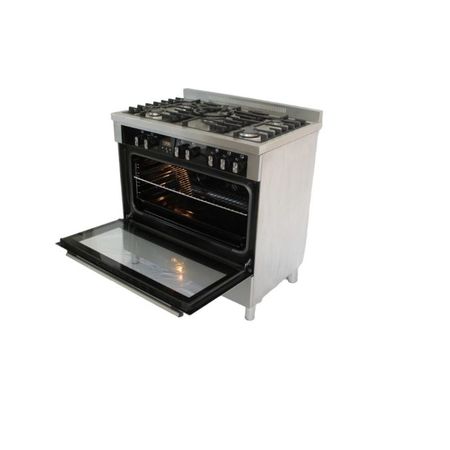 COCINA FLORENCIA 9738S SEMI IND.90CM A.INOX 5HORN.