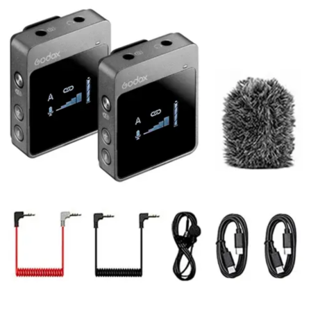 Micrófono Inalámbrico Godox Omnidireccional De doble Canal 