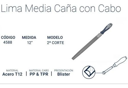 Lima Media Caña Bremen 12 Pulgadas Segundo Corte