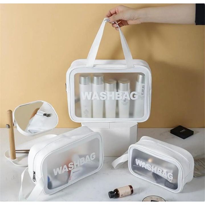 Set 3 Neceser Impermeable Porta Cosméticos Washbag Pvc Viaje - Vista 2