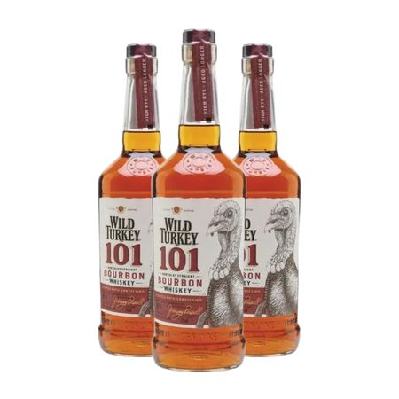 Whisky Wild Turkey 101  750 ml Caja x 3