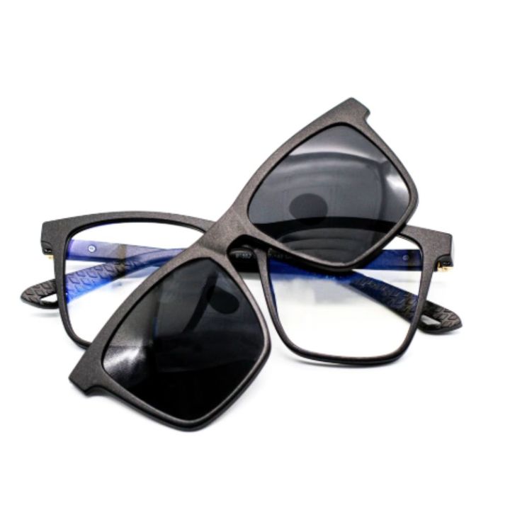 Lentes de Sol Clip On Chiaroscuro Cinzia Blue Block Polarizados Policarbonato - Vista 2