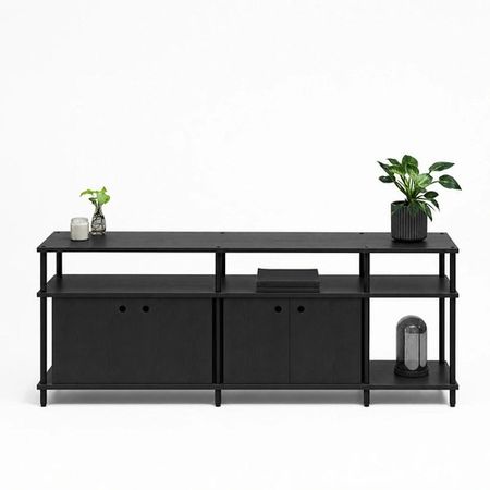 Rack de TV Industrial DS Home 160 x 30 x 60 cm Total Negro