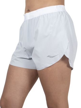 Short Saucony Endorphin Split Mujer Running Gris