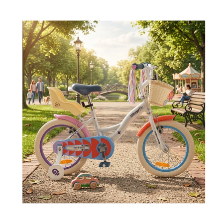 Bicicleta Gravity Baddie Talle 16 R29 Crema Y Chao