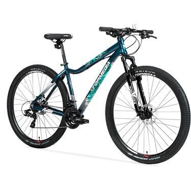 Bicicleta Mountain Bike Topmega Flamingo Aluminio Talle M R29 21vel Azul/Blanco/verde