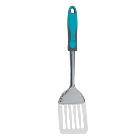 Espatula De Acero Inoxidable Mango Azul Utensilio Cocina
