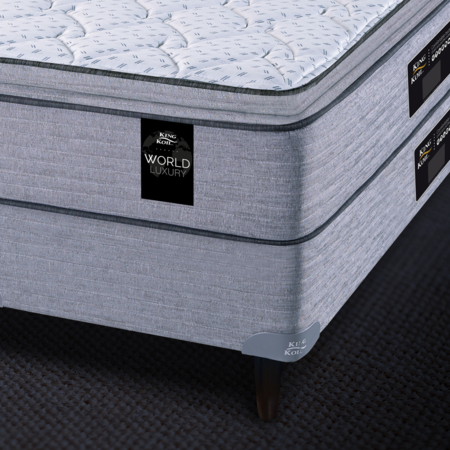 Colchon y Sommier King Koil Kensington 1 Plaza y Media 90x190 Resortes Pocket y Pillow Firme