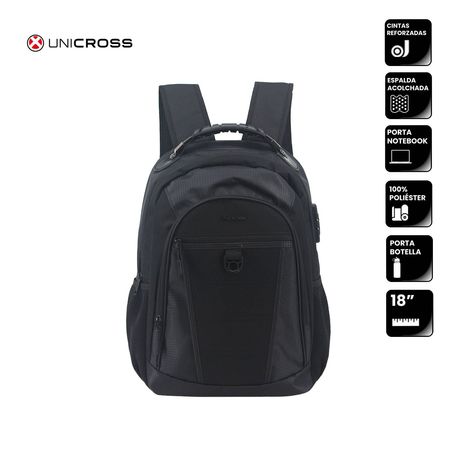 Mochila Urbana Porta Notebook Con Cerradura De Combinación Negra