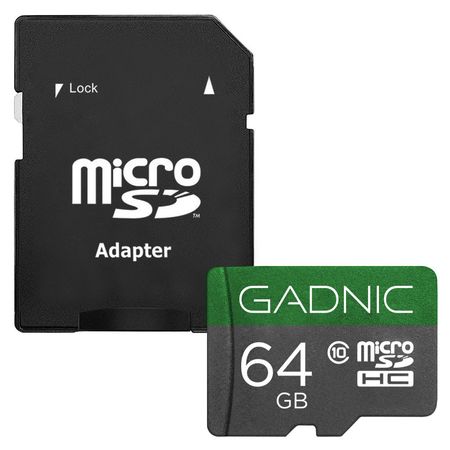 Memoria Micro SD Gadnic 64GB Clase 10 Adaptador Incluido