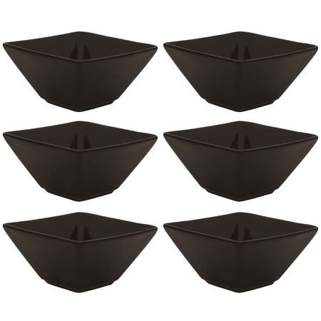 Cuadrado Negro - Set X6 Bowls Negro