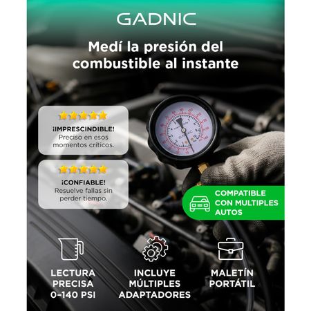 Bomba De Combustible Probador Manómetro Gadnic BCB1