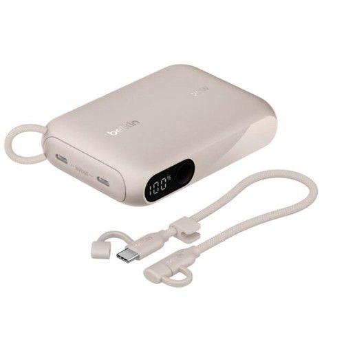 Power Bank Belkin 20W PD with Display 10 K Sand - Vista 2