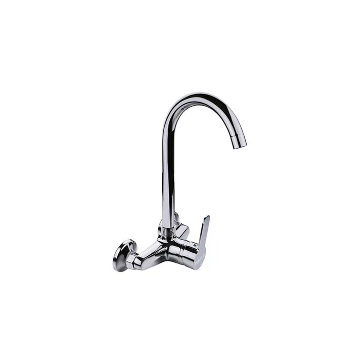 Griferia Monocomando Rieti By Gadnic De Pared Baño y Cocina (Plateado) - Vista 7