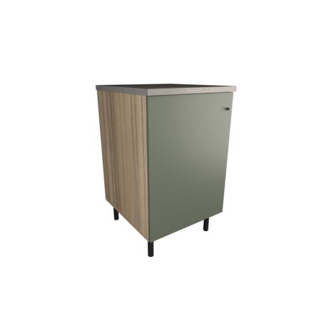 BAJO MESADA DE 40 CM VERDE SAFARI DE 1 PUERTA JOUMELA